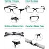 imageEyekepper 5 Pack Reading Glasses for Men Spring Hinges Classic ReadersBlackClear5pcs All Clear Lens