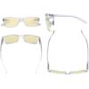 imageEyekepper 5 Pack Reading Glasses for Men Spring Hinges Classic ReadersBlue Light Blockingb605 Pairs