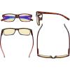 imageEyekepper 5 Pack Reading Glasses for Men Spring Hinges Classic ReadersBlue Light Blockingb605 Pairs