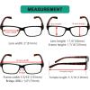 imageEyekepper 5 Pack Reading Glasses for Men Spring Hinges Classic ReadersDemi Arm5pcs All Clear Lens