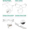 imageEyekepper 5 Pack Reading Glasses for Men Spring Hinges Classic ReadersTransparent Frame5pcs All Clear Lens