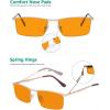 imageEyekepper Quality Spring Hinges HalfRim Computer Readers Reading GlassesGold Framebb98 Lens
