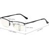 imageEyekepper Quality Spring Hinges HalfRim Computer Readers Reading GlassesGunmetalYellow Tinted Lenses
