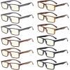 imageEyekepper 4pack Rimless Reading Glasses Blue Light Blocking Women Men Half Moon Readers 25012 Pack Mix Color  Uvr057