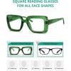 imageEyekepper 4pack Reading Glasses Blue Light Blocking Square Computer Glasses Readers Women 0505 Pack Mix Color
