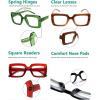 imageEyekepper 4pack Reading Glasses Blue Light Blocking Square Computer Glasses Readers Women 0505 Pack Mix Color2 Green