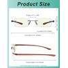 imageEyekepper Blue Light Blocking Rimless Reading Glasses  Small Frameless Reader for Women with Transparent Arm 175Blue Arm