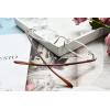 imageEyekepper Blue Light Blocking Rimless Reading Glasses  Small Frameless Reader for Women with Transparent Arm 175Gold FrameBrown Arm