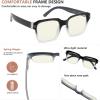 imageEyekepper Square Reading Glasses for Women Blue Light Blocking Large Frame Computer Readers  Green 150Black2024