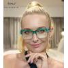 imageEyekepper Square Reading Glasses for Women Blue Light Blocking Large Frame Computer Readers  Green 150Green
