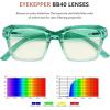 imageEyekepper Square Reading Glasses for Women Blue Light Blocking Large Frame Computer Readers  Green 150Green