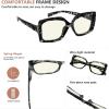 imageEyekepper Square Reading Glasses for Women Blue Light Blocking Large Frame Computer Readers  Green 150GreyTortoise