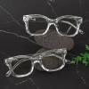 imageEyekepper Square Reading Glasses for Women Blue Light Blocking Large Frame Computer Readers  Green 150Transparent