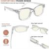 imageEyekepper Square Reading Glasses for Women Blue Light Blocking Large Frame Computer Readers  Green 150Transparent