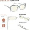 imageEyekepper Square Reading Glasses for Women Blue Light Blocking Large Frame Computer Readers  Green 150Transparent2010