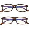 imageEyekepper 2 Pack Computer Reading Glasses Blue Light Blocking Readers for Men Women Transparent2 Tortoise