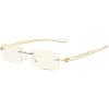 imageEyekepper Blue Light Blocking Rimless Reading Glasses  Small Frameless Reader for Women with Transparent Arm 175Yellow Arm