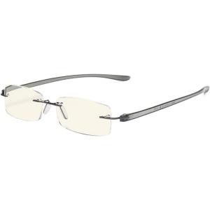 imageEyekepper Blue Light Blocking Rimless Reading Glasses  Small Frameless Reader for Women with Transparent Arm 175Grey Arm