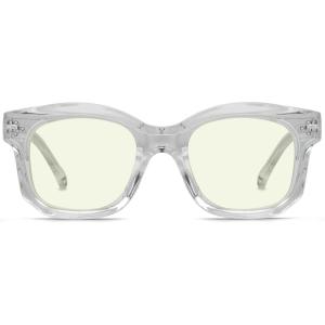 imageEyekepper Square Reading Glasses for Women Blue Light Blocking Large Frame Computer Readers  Green 150Transparent