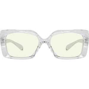 imageEyekepper Square Reading Glasses for Women Blue Light Blocking Large Frame Computer Readers  Green 150Transparent2010