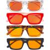 imageEyekepper 4 Pack Ladies Computer Glasses Oversized Square Design Blue Light Filter Readers 175Blue Light Blockingb984 Pairs