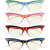 imageEyekepper 4pack Cat Eye Reading Glasses Blue Light Blocking Reader for Women4 Pack Mix Color
