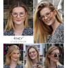 imageEyekepper 4pack Reading Glasses Blue Light Blocking Two Tone Women Readers 105 Pack Mix Color