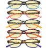 imageEyekepper 5 Pack Blue Lens Glasses Women Screen Light Filter Blocking UV Rays Readers for Reading Computer 250Blue Light Blockingb605 Pairs