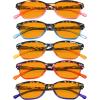 imageEyekepper 5 Pack Blue Lens Glasses Women Screen Light Filter Blocking UV Rays Readers for Reading Computer 250Blue Light Blockingb985 Pairs