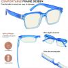 imageEyekepper Design Reading Glasses for Women Blue Light Blocking Computer Readers with Spring Hinges  Red 150Blue