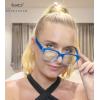 imageEyekepper Design Reading Glasses for Women Blue Light Blocking Computer Readers with Spring Hinges  Red 150Blue