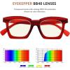 imageEyekepper Design Reading Glasses for Women Blue Light Blocking Computer Readers with Spring Hinges  Red 150Red