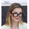 imageEyekepper Square Computer Reading Glasses  Blue Light Filter Readers Women  UV420 Protection Oversized Reading Glasses  Transparent 150Blackbb40 Lens