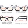 imageEyekepper Square Computer Reading Glasses  Blue Light Filter Readers Women  UV420 Protection Oversized Reading Glasses  Transparent 150Blackbb40 Lens