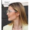 imageEyekepper Square Computer Reading Glasses  Blue Light Filter Readers Women  UV420 Protection Oversized Reading Glasses  Transparent 150Transparentbb40 Lens