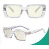 imageEyekepper Square Computer Reading Glasses  Blue Light Filter Readers Women  UV420 Protection Oversized Reading Glasses  Transparent 150Transparentbb40 Lens