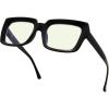imageEyekepper Square Computer Reading Glasses  Blue Light Filter Readers Women  UV420 Protection Oversized Reading Glasses  Transparent 150Blackbb40 Lens