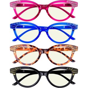 imageEyekepper 5pack Cat Eye Reading Glasses Women ReadersBlue Light Blocking Reading Glasses