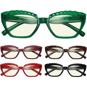 imageEyekepper 5pack Reading Glasses Blue Light Blocking Women Stylish Readers5 Pack Mix Color