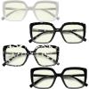 imageEyekepper 4Pack Design Reading Glasses Blue Light Blocking Oversized Computer Glasses Readers Women 125Eblue Light Blocking Reading Glasses