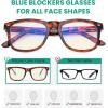 imageEyekepper 4pack Reading Glasses Blue Light Blocking Square Computer Glasses Readers Women 3012 Pack Mix  Uvr080