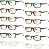 imageEyekepper 4pack Reading Glasses Blue Light Blocking Square Computer Glasses Readers Women 3012 Pack Mix  Cg177