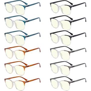imageEyekepper 4Pack Design Reading Glasses Blue Light Blocking Oversized Computer Glasses Readers Women 12512 Pack Mix  Uvr9001c