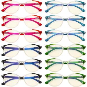 imageEyekepper 4Pack Design Reading Glasses Blue Light Blocking Oversized Computer Glasses Readers Women 12512 Pack Mix  Uvr9002c