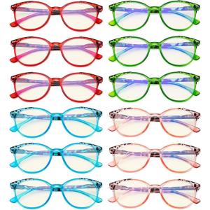 imageEyekepper 4Pack Design Reading Glasses Blue Light Blocking Oversized Computer Glasses Readers Women 12512 Pack Mix  Uvr9002d