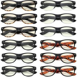 imageEyekepper 4pack Reading Glasses Blue Light Blocking Square Computer Glasses Readers Women 3012 Pack Mix  Uvr011