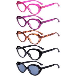 imageEyekepper Reading Glasses For Women Stylish Readers5 Pack Mix Color