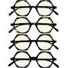 imageEyekepper 4 Pack Blue Light Filter Glasses Retro Small Lens Computer Reading GlassesBlue Light Blockingb404 Pairs