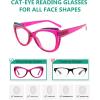 imageEyekepper 4pack Reading Glasses Blue Light Blocking for Women Bling Design Cateye Readers 2005 Pack Mix Color