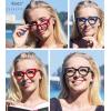 imageEyekepper 4pack Reading Glasses Blue Light Blocking for Women Bling Design Cateye Readers 200Blue Light Blocking Reading Glasses